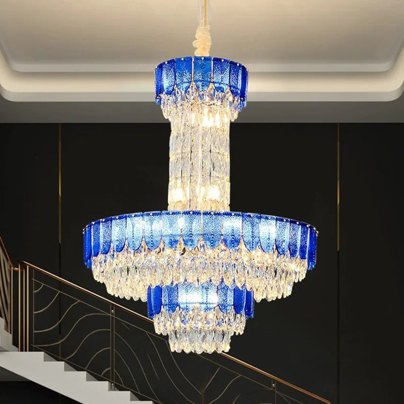 lustre en cristal de luxe pour hôtel et villa - vue 5 sur 24