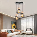 Vintage Pendelleuchte aus Holz LED-Holzleuchte im Industrial-Stil
