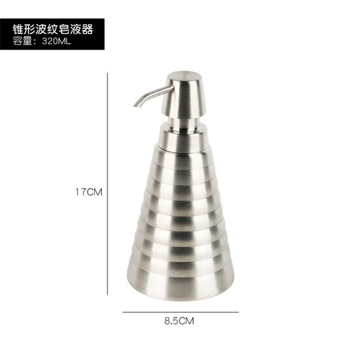 distributeur de savon liquide en acier inoxydable pour salle de bain