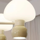 lustre moderne en verre avec luminaires réglables en métal