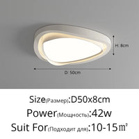 Moderne Deckenleuchte Creme Stil Wohnzimmer Augenschutz Vollspektrum