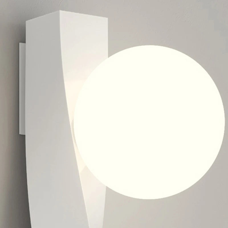 applique murale led en aluminium et verre rotatif - vue 6 sur 12