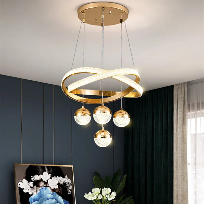 lustre moderne design minimaliste à trois têtes élégant et léger - vue 4 sur 15