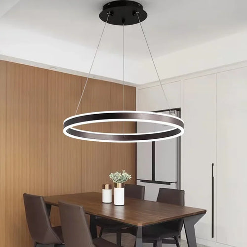 Moderner LED-Kronleuchter höhenverstellbar für stilvolle Wohnräume - vue 2 sur 10
