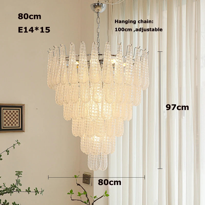 Pendelleuchte aus farbigem Glas mit dekorativem Blatt für ein stilvolles Interieur - vue 11 sur 12