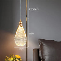 Plafond LED en cristal nordique lustre salon chambre chevet suspension lumières décor à la maison éclairage lampe suspendue pour plafond
