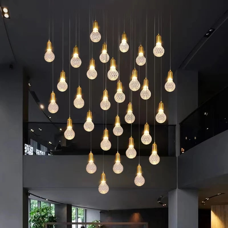 suspension moderne en verre pour villa de luxe - vue 4 sur 15