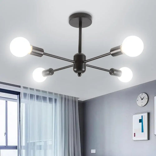 lustre industriel moderne à 4/6 têtes luminaria lampara