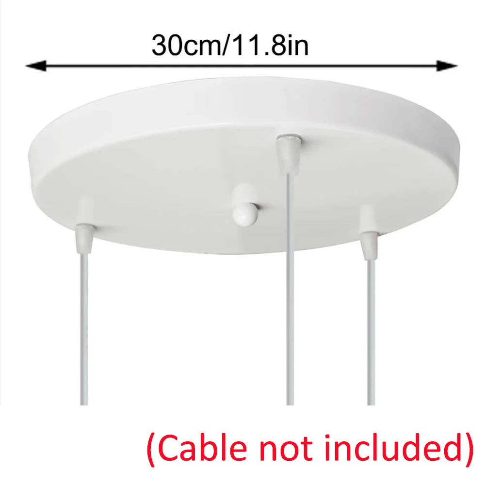 Runde Deckenplatte mit 3 Löchern für DIY-Leuchten - vue 11 sur 11