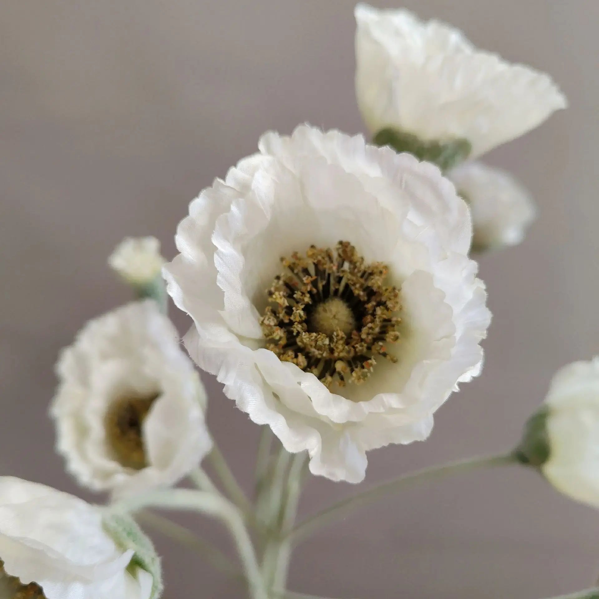 fleurs artificielles de pavot pour décoration mariage jardin et DIY - vue 4 sur 15