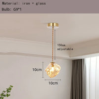 lustre en verre forme bloc de glace pour éclairage divers et