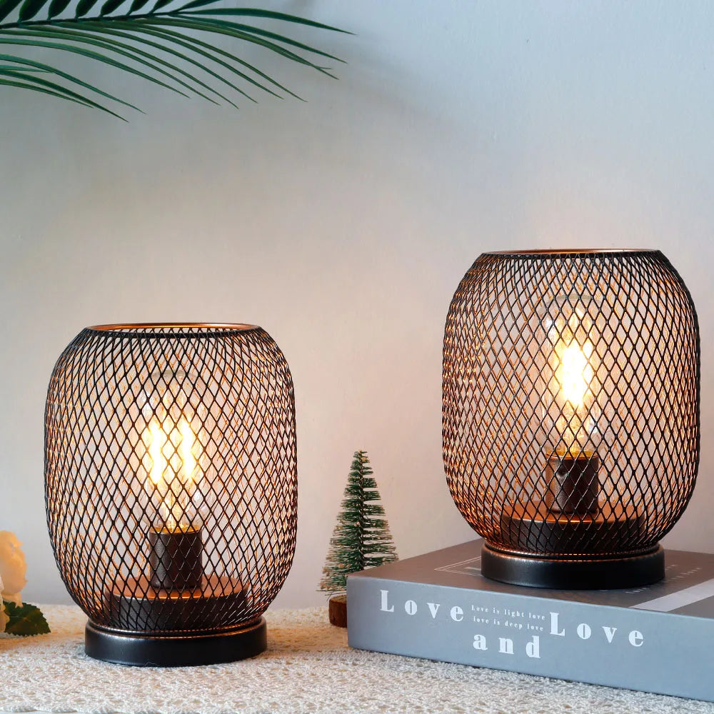 lot de 2 lampes de table rondes sans fil décoration mariage fête intérieur - vue 4 sur 9