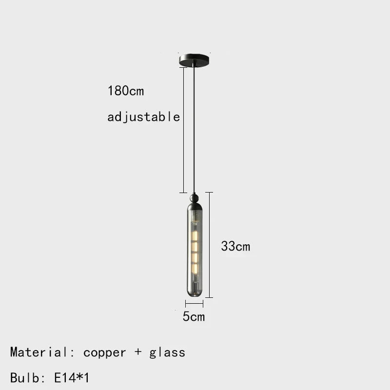Transparenter nordischer Glas-Kronleuchter mit verstellbarem Kabel
