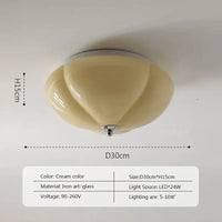 Lustre LED minimaliste citrouille en verre