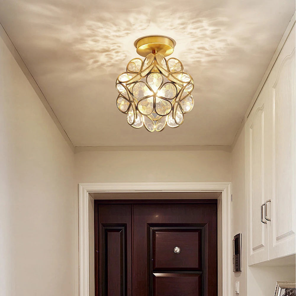 plafonnier moderne en cristal led pour décoration luminaire - vue 5 sur 7