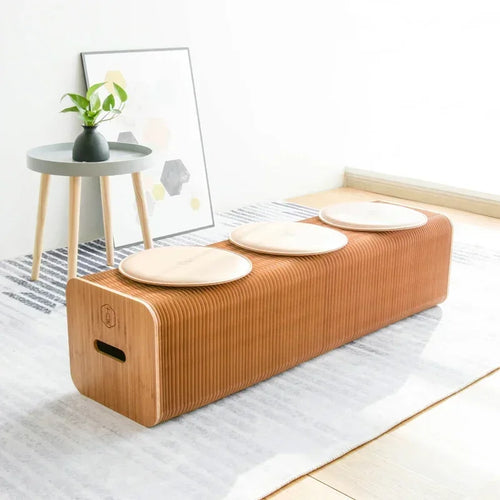 Creative and Environmentally Friendly Folding Retractable Low Stool, Fashionable Bench, Home and Restaurant, Paper Folding Chair - vue 9 sur 22