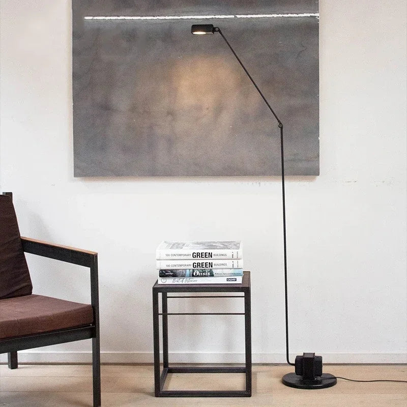 lampadaire moderne au design italien avec bras pivotant ajustable - vue 4 sur 14