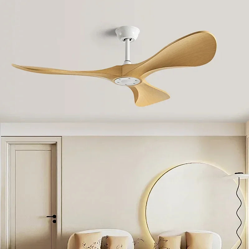 ventilateur de plafond moderne à trois pales avec lumière et télécommande - vue 4 sur 11