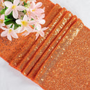 Chemin de table pailleté orange déco fête mariage