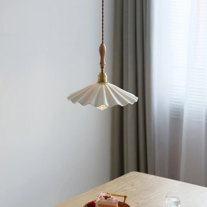 suspension LED en céramique conique design - vue 6 sur 29
