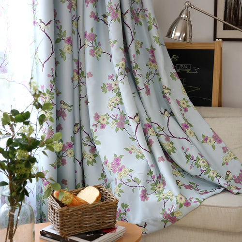 Rideau moderne floral occultant pour salon chambre fenêtre