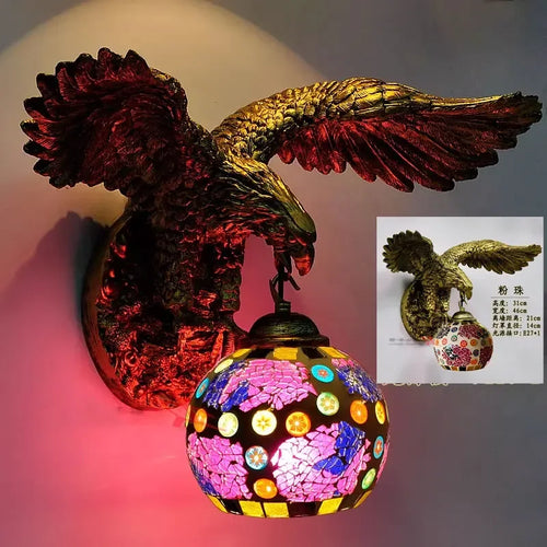 Wandleuchte Eagle Boho Retro Kunstvolle Dekoration - vue 11 sur 18