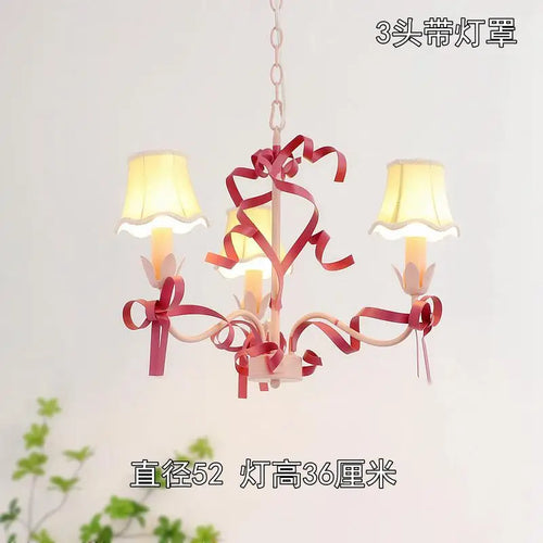 lustre mignon pour enfants éclairage suspendu avec nœud décoratif