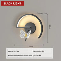 Moderne LED-Wandleuchte in dekorativer Schmetterlingsform für Innenräume
