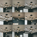 2024 LED Chandelier Lighting Modern Living Room Kitchen Decoration Indoor Metal Hanging Light Fixtures For Drawing Room