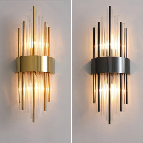 applique murale en cristal Luxe moderne LED or éclairage intérieur