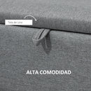 HOMCOM storage bench upholstered in linen with flip cover 101x38,5x44,5 cm
