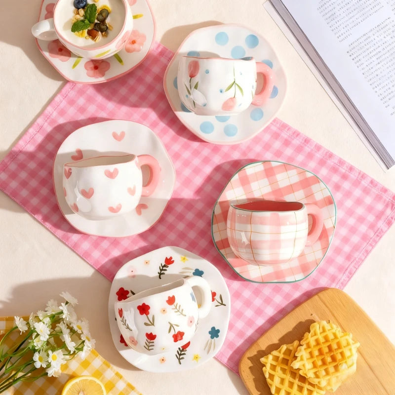 Mug céramique irregulier pincé main style coreen - vue 5 sur 7