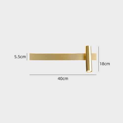 Applique murale minimaliste LED avec spot Irvinne - vue 8 sur 8
