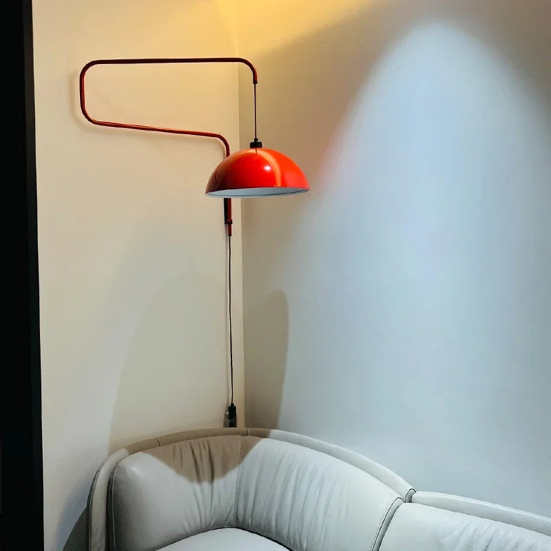 applique murale moderne industrielle à bras pivotant et abat-jour pliable - vue 7 sur 8