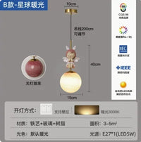 lustre nordique led astronaute pour chambre d'enfants