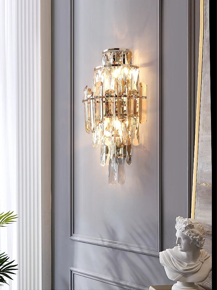 applique murale en cristal pour éclairage intérieur et extérieur - vue 3 sur 8