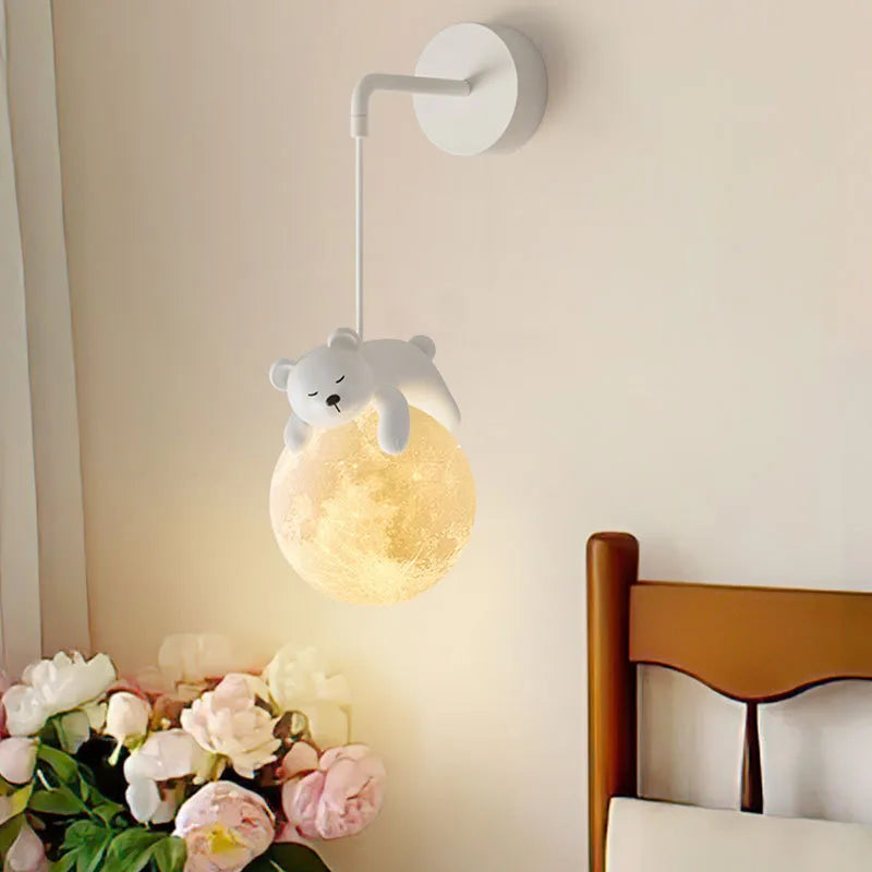 Applique murale lapin ours blanc nordique simple garçon fille bébé - vue 3 sur 8