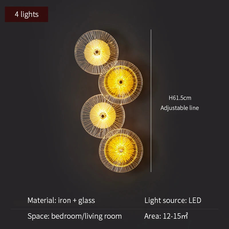 Moderne Kristall-Wandleuchte mit LED für Flur - vue 9 sur 11