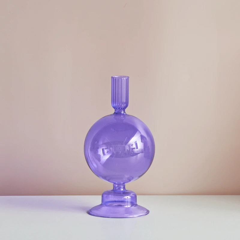 bougeoirs en verre pour décoration de mariage et cadeau Noël - vue 15 sur 24