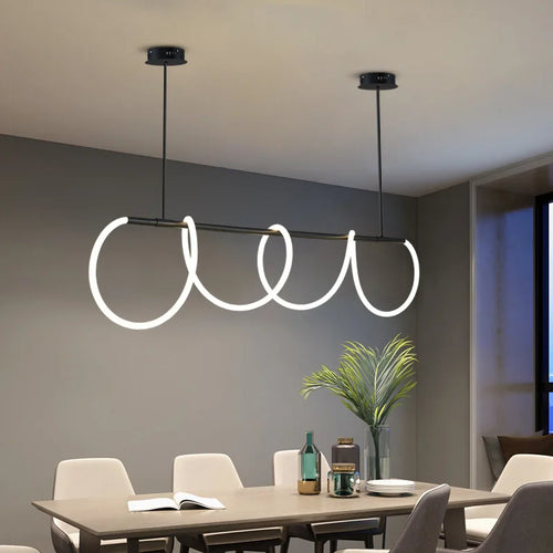 lustre moderne à long tuyau pour décoration intérieure élégante - vue 2 sur 25