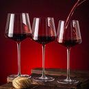 Verre a vin rouge cristal style nordique artisanal