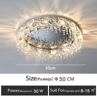 plafonnier led cristal luxe moderne décoratif intérieur