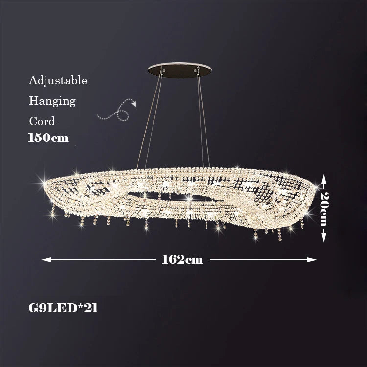 lustre créatif élégant en cristal transparent pour intérieur - vue 10 sur 10