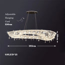 lustre en cristal transparent au design créatif et élégant
