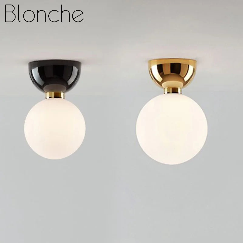 Plafonnier moderne minimaliste en verre pour intérieur élégant