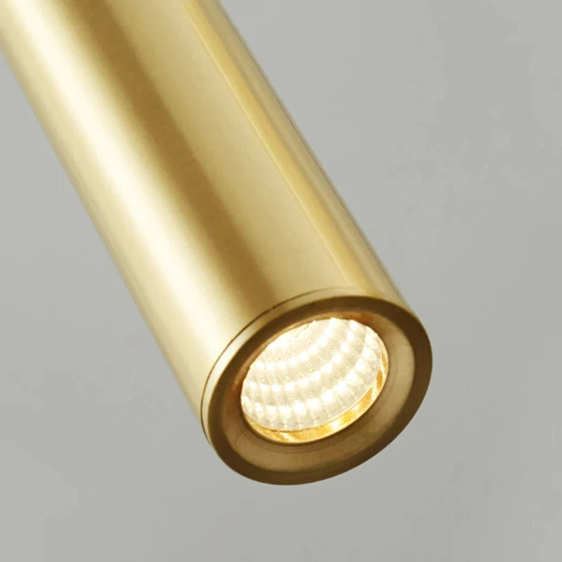 suspension minimaliste en laiton 	 pour hôtel - vue 6 sur 8