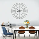 Wrought Iron Wall Clock for Living Room, Home Warm Decoration, Retro Silent Clock