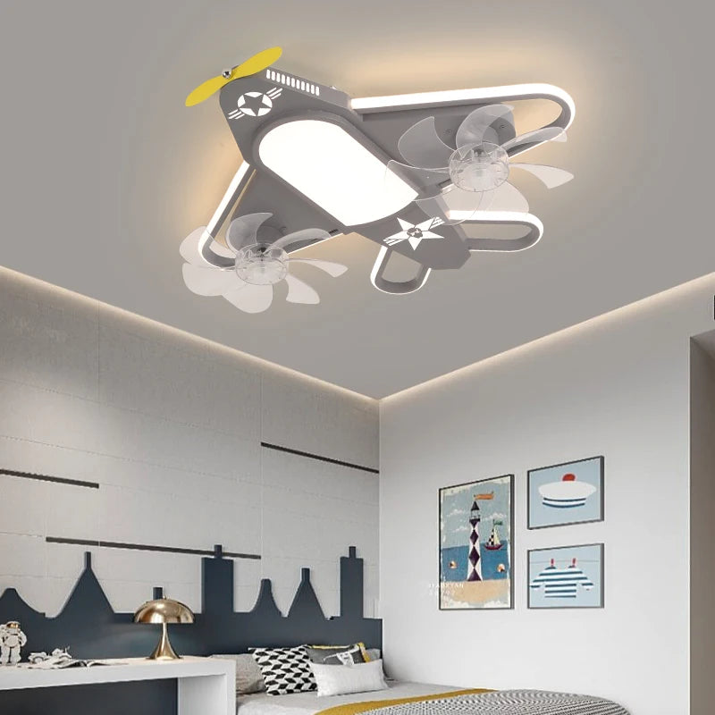 plafonnier nordique led avion pour chambre d'enfant moderne - vue 6 sur 10