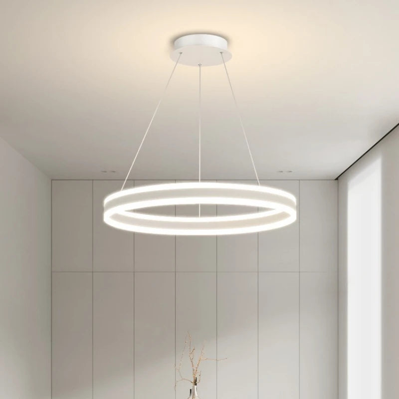 lustre circulaire à led design avec intensité variable pour intérieur - vue 3 sur 10