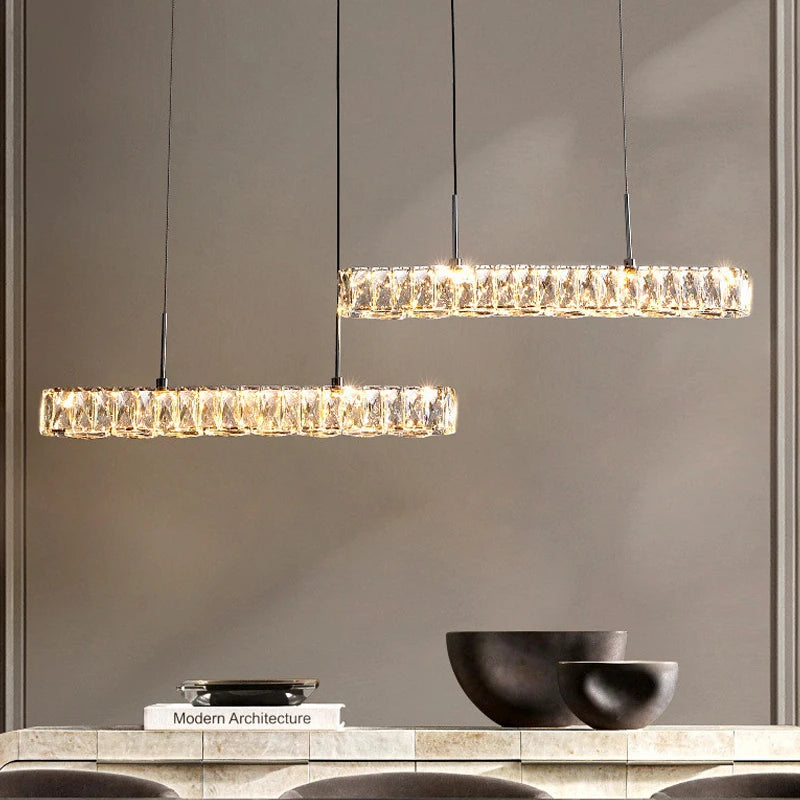 Plafonnier moderne de luxe en cristal - vue 5 sur 9